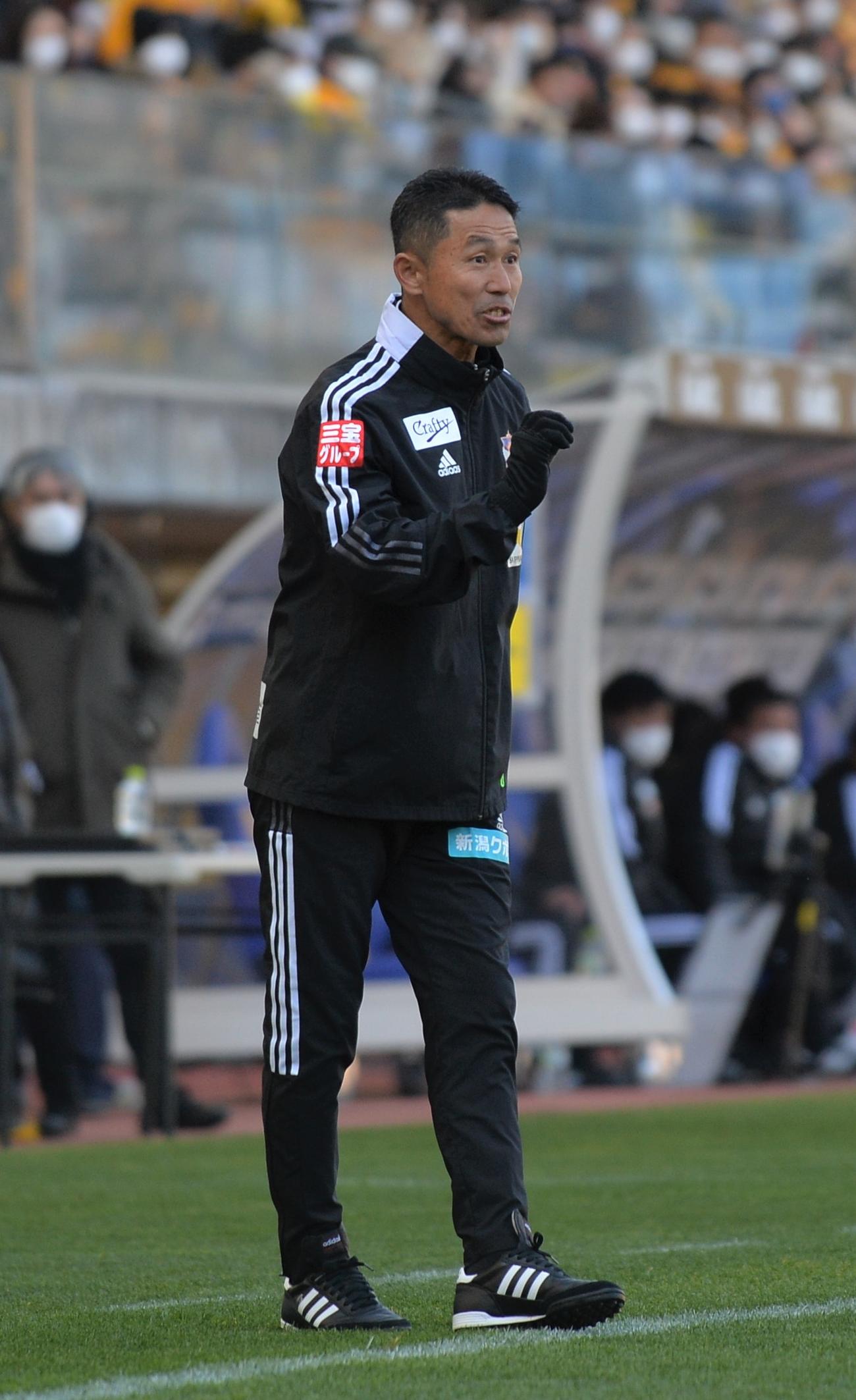 新潟・松橋監督（2022年2月20日撮影）