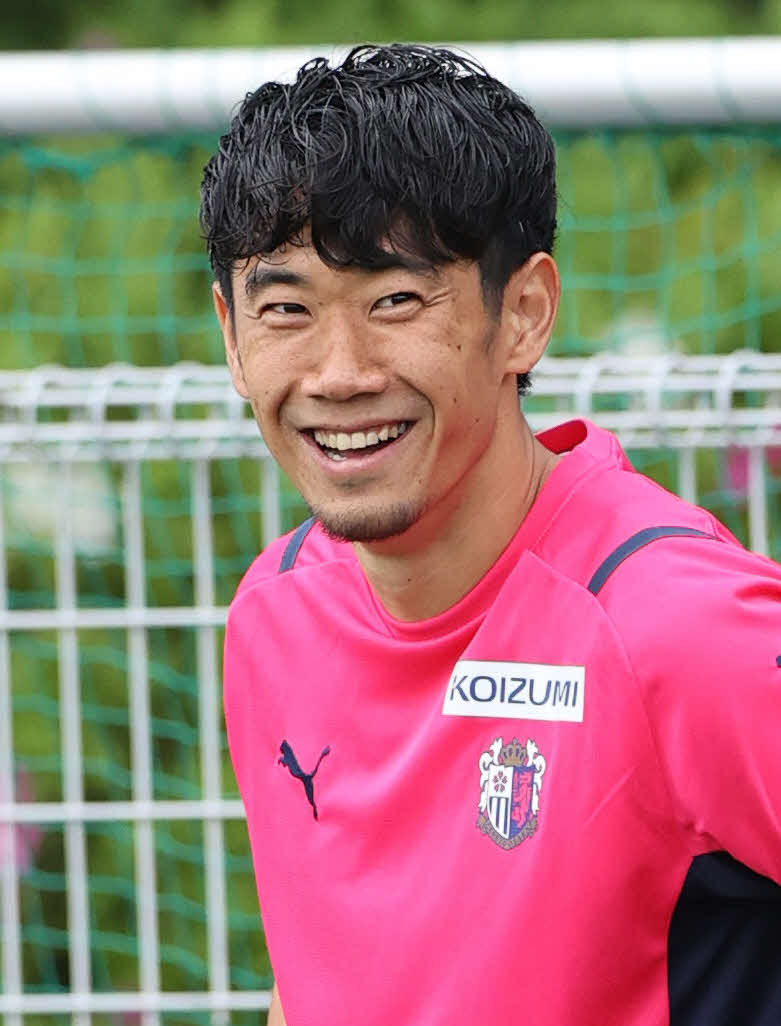 4月、C大阪の練習に参加した香川真司