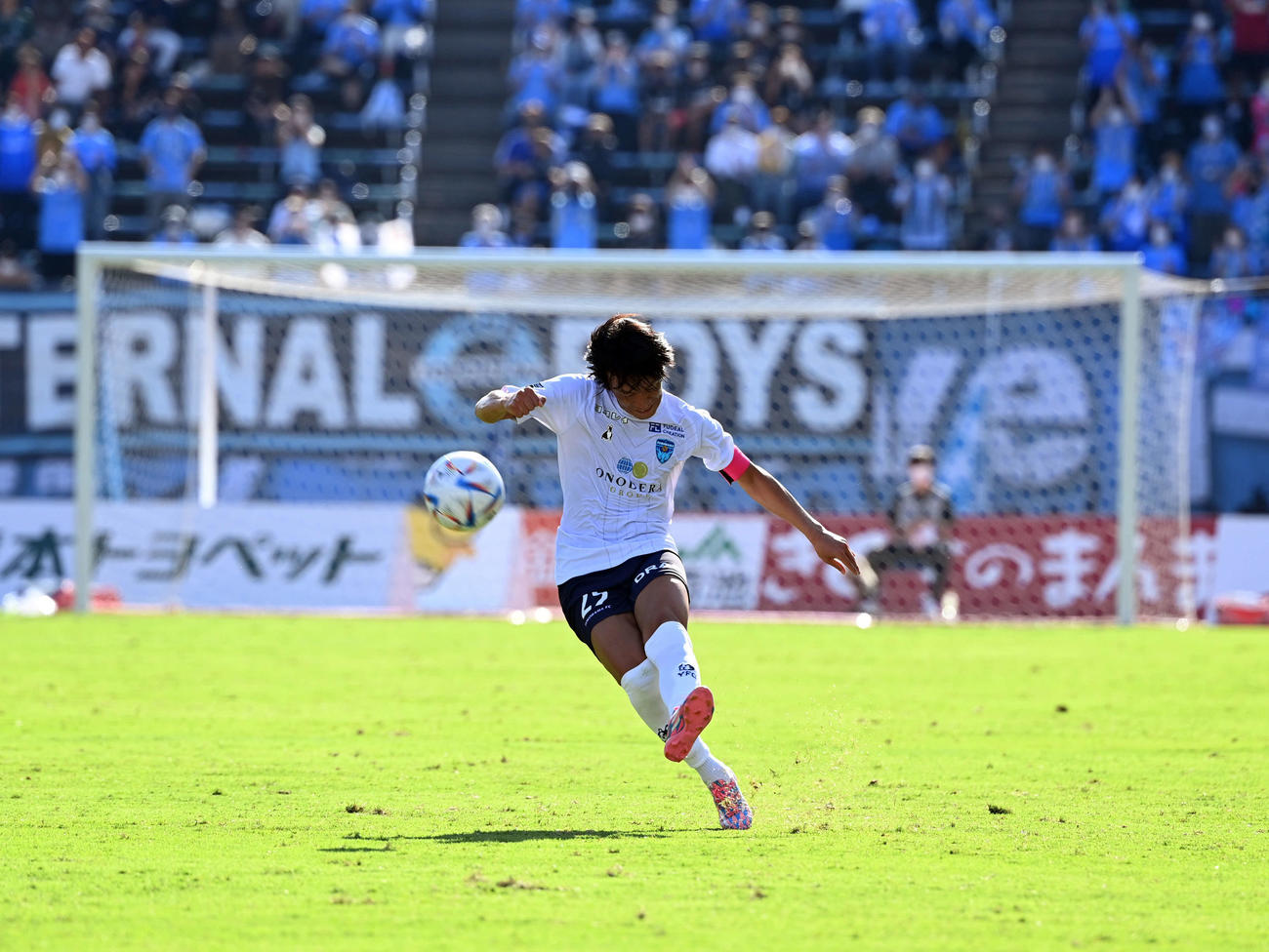 熊本対横浜FC　先発する横浜FC中村（撮影・たえ見朱実）
