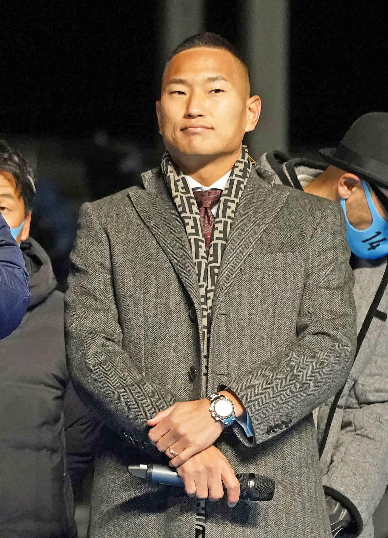 中村憲剛引退セレモニーに参加する鄭大世（2020年12月21日撮影）