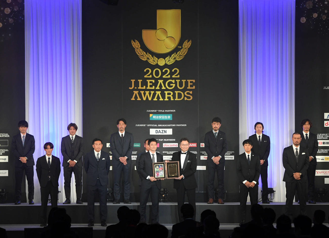 功労賞を受賞した元Jリーガー（撮影・たえ見朱実）