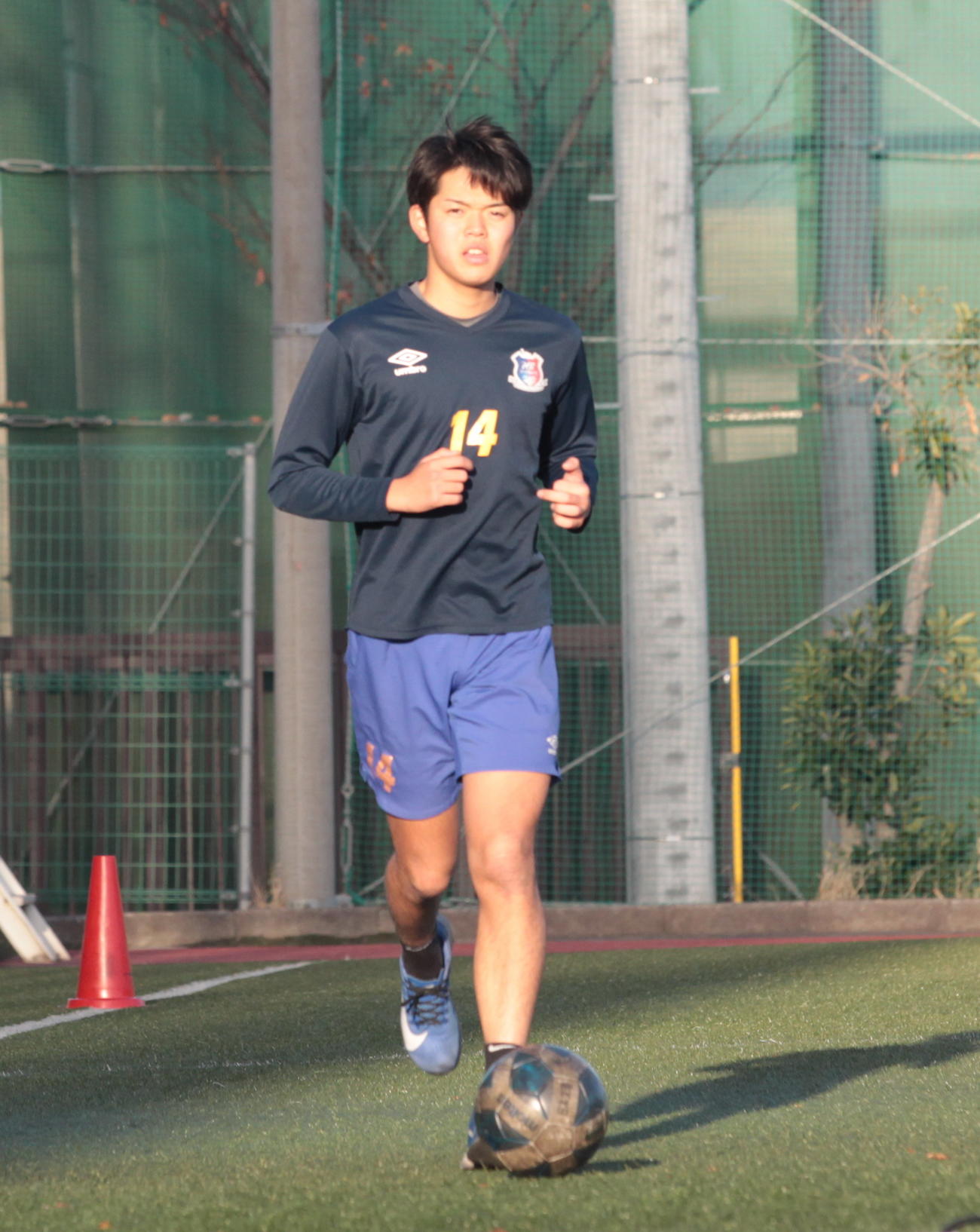 全国選手権を前に右足のケガから復帰した大塚