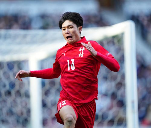 高校サッカー】神村学園・福田師王が同点弾 前半38分、相手GKがはじい