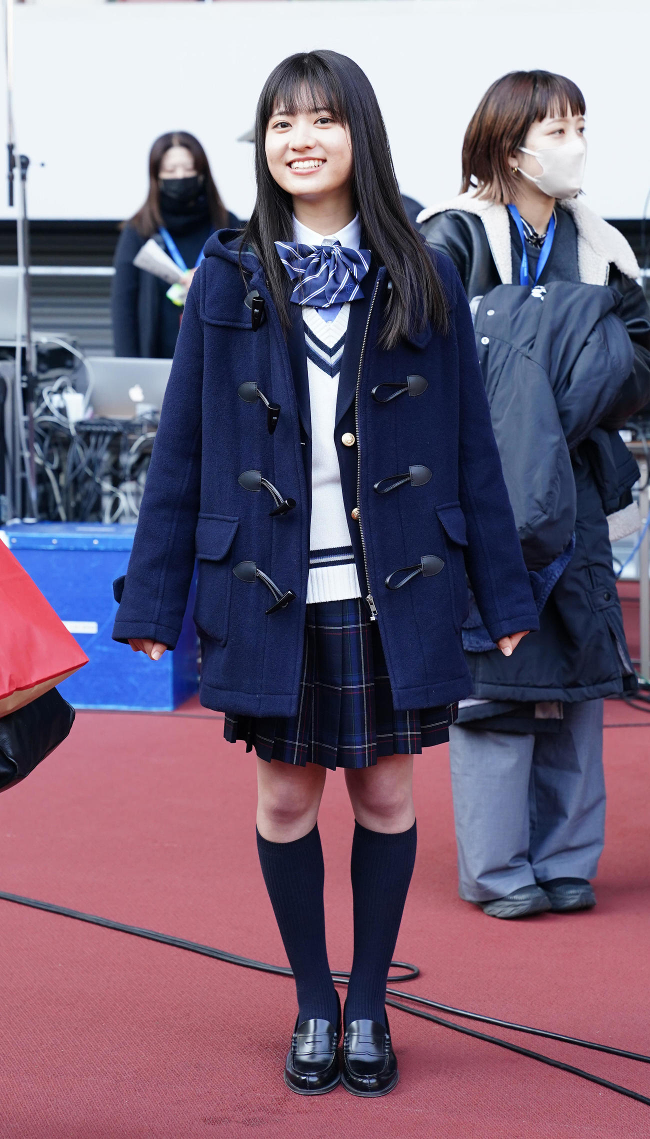 岡山学芸館対東山　試合開始を待つ凛美（撮影・江口和貴）