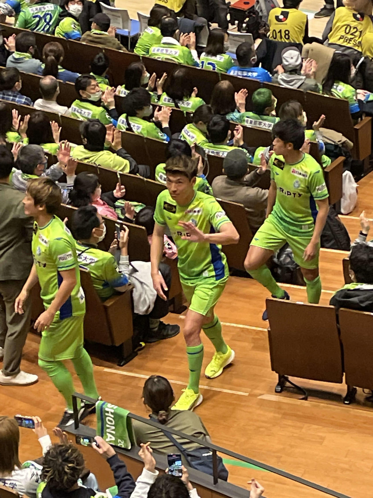 新体制発表に参加した、湘南ベルマーレの日本代表FW町野