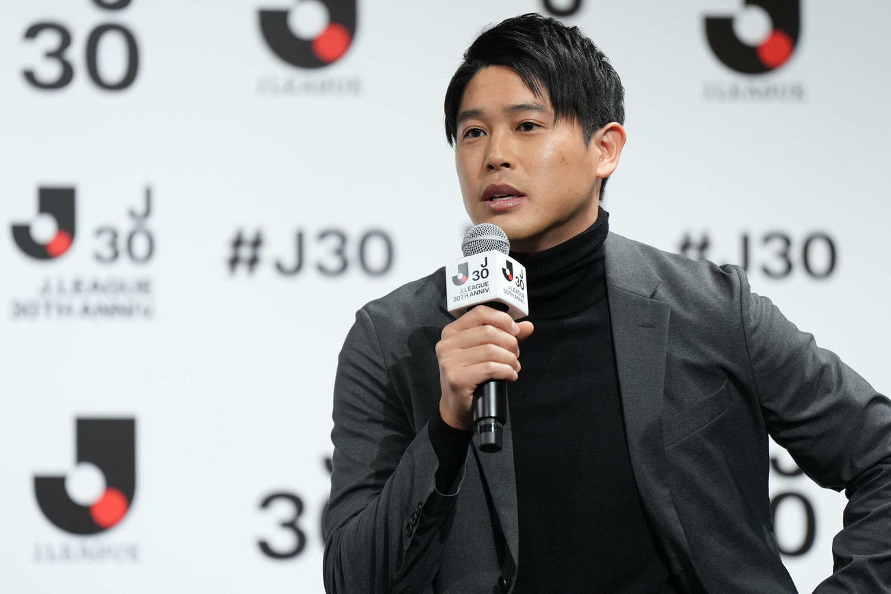 「Jリーグ30周年オープニングイベント」に出席した内田篤人氏（Jリーグ提供）