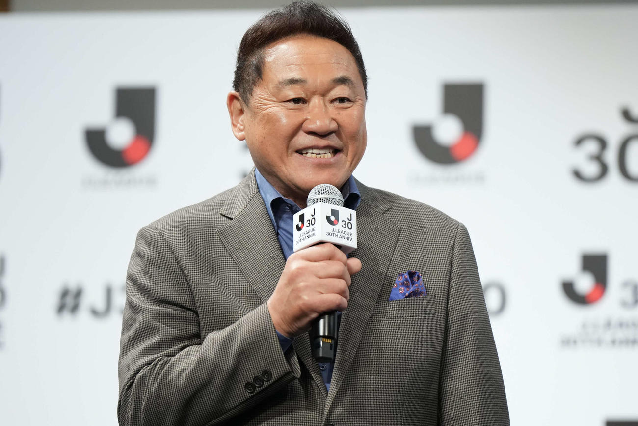 「Jリーグ30周年オープニングイベント」に出席した松木安太郎氏（Jリーグ提供）