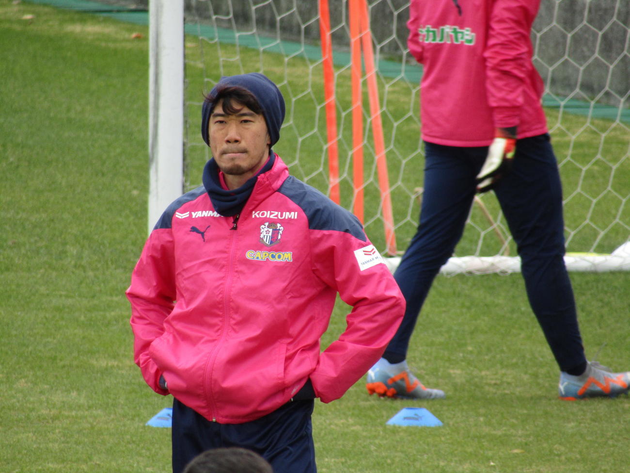 復帰後、初めて一般公開された練習に臨んだC大阪香川