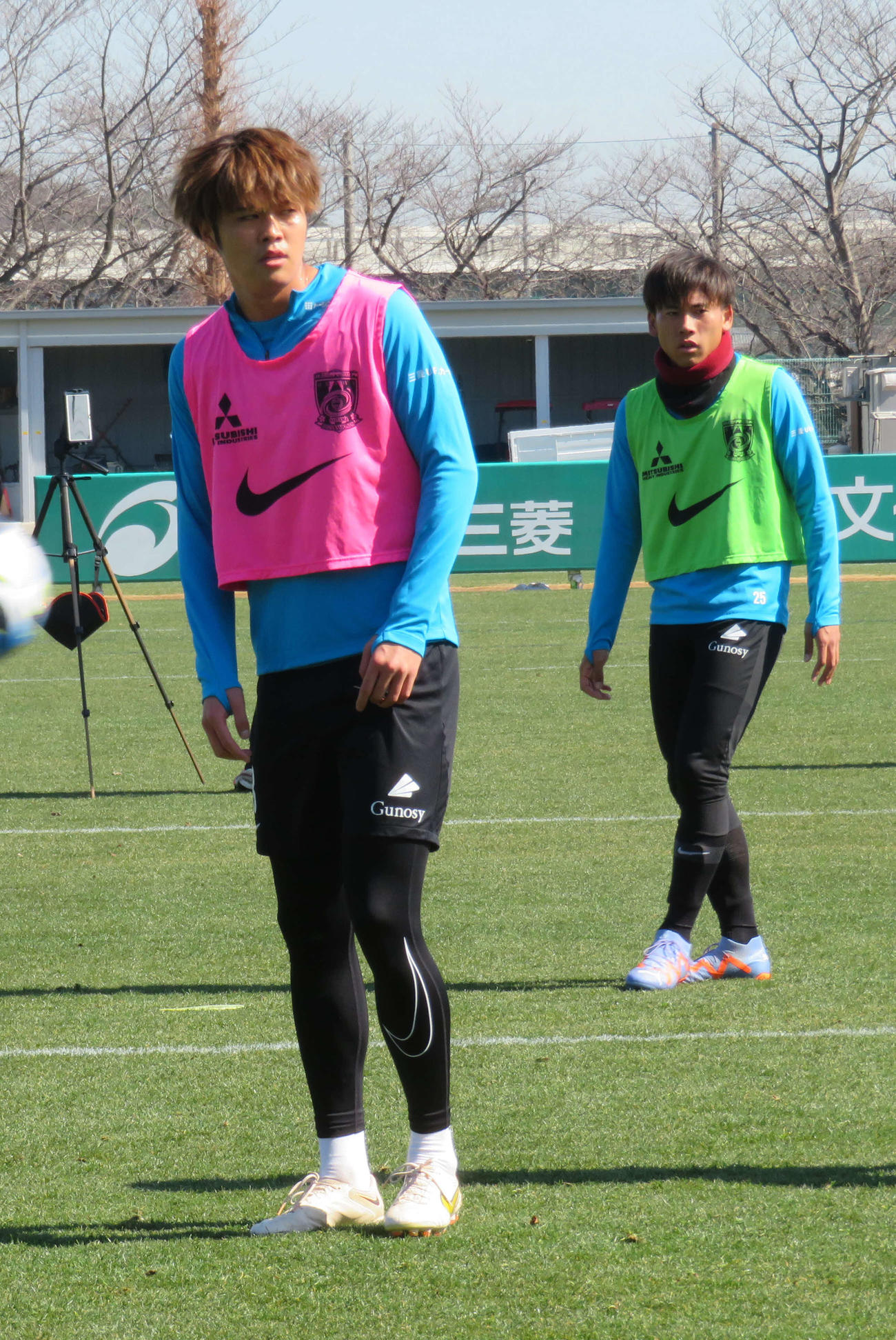 トレーニングを行う浦和MF伊藤（撮影・磯綾乃）