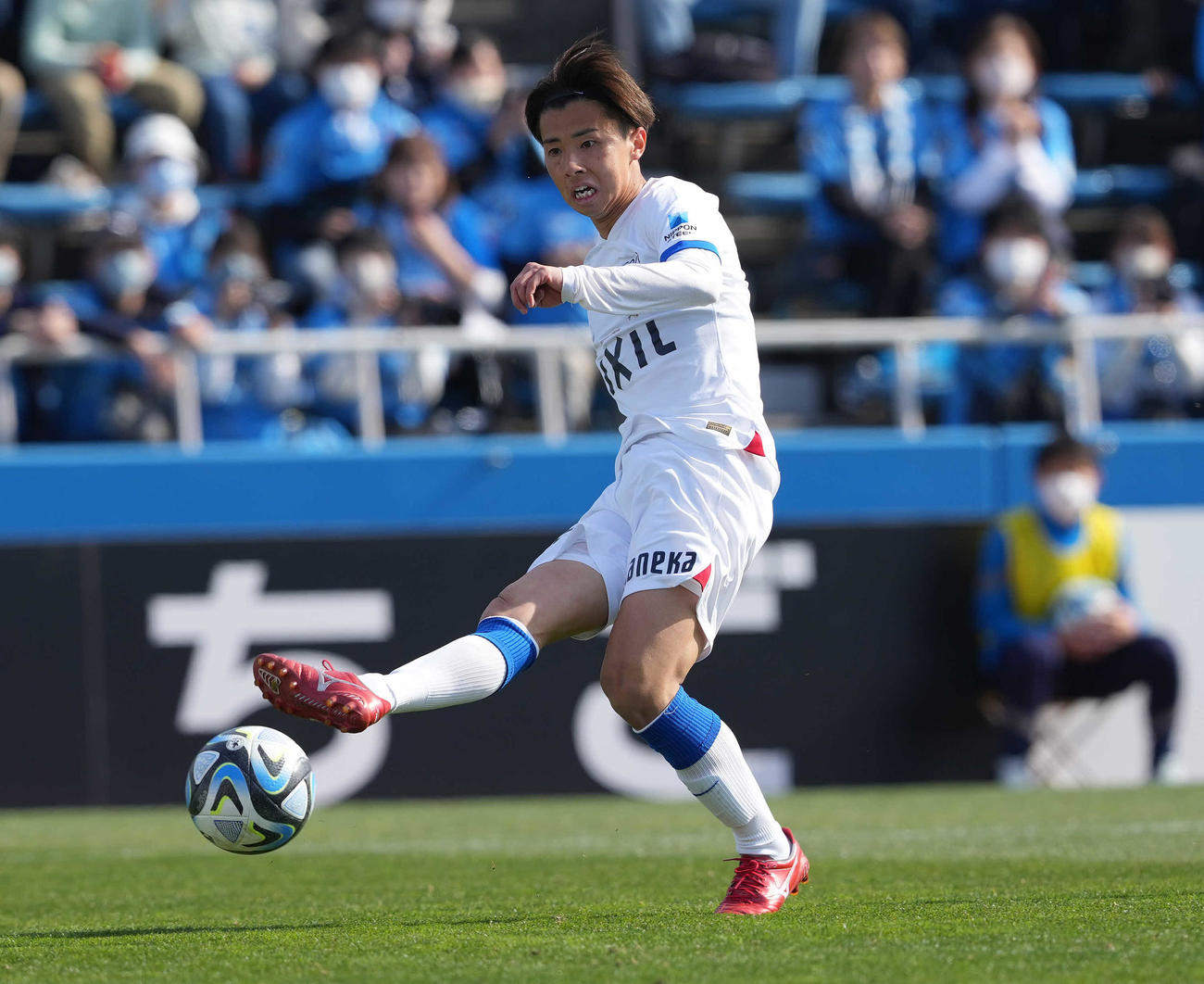3月4日、横浜FC対鹿島　前半、先制ゴールを決める鹿島藤井