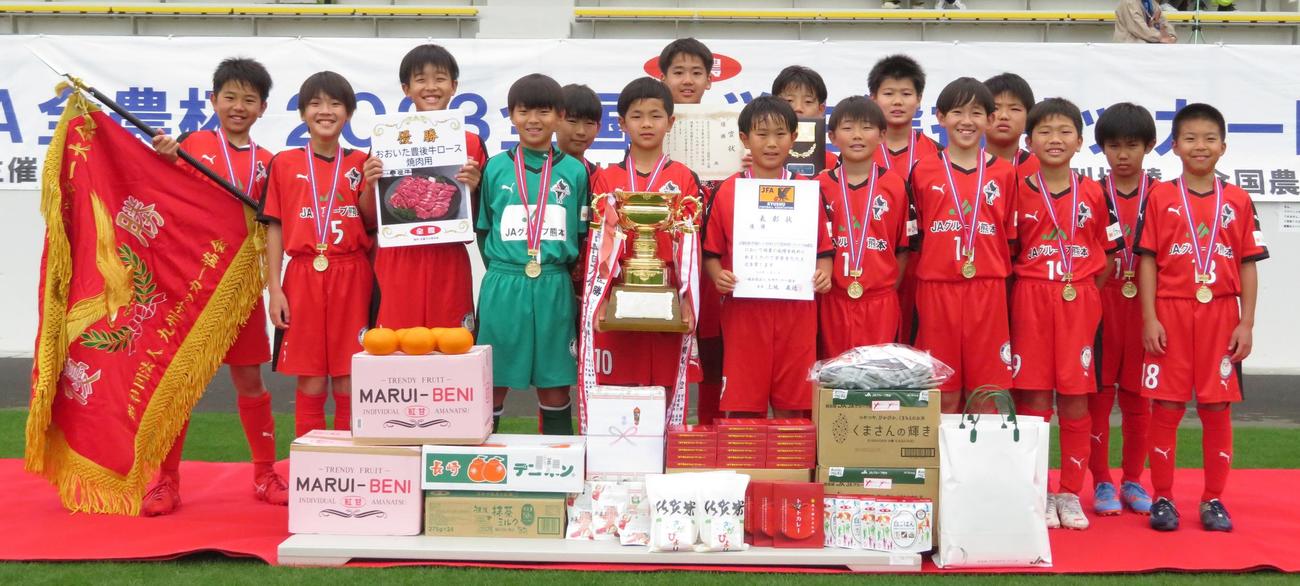 初優勝を飾ったロアッソ熊本ジュニア（撮影・峯岸佑樹）