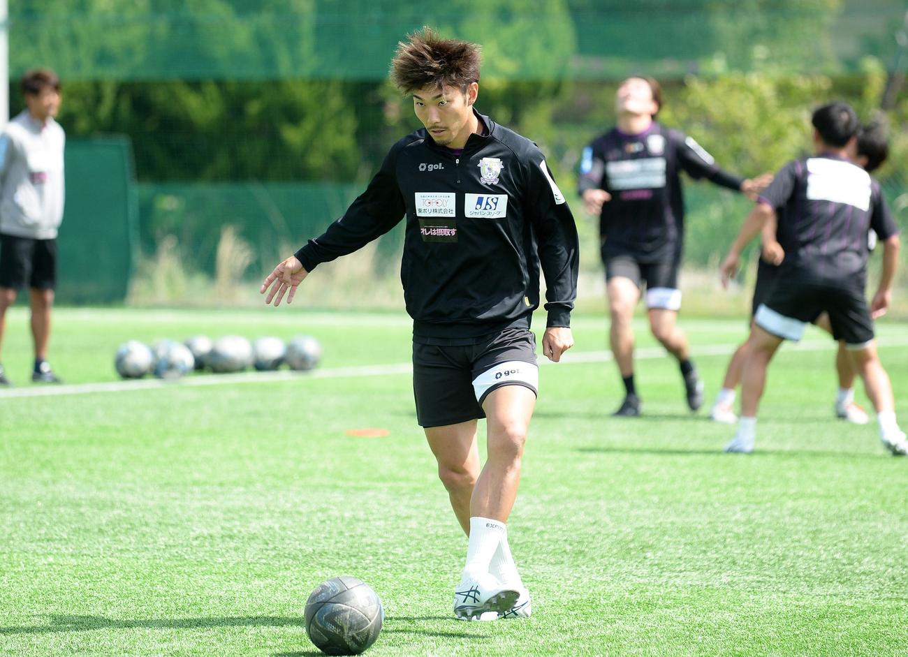 2試合連続ゴールに意欲を示した藤枝渡辺