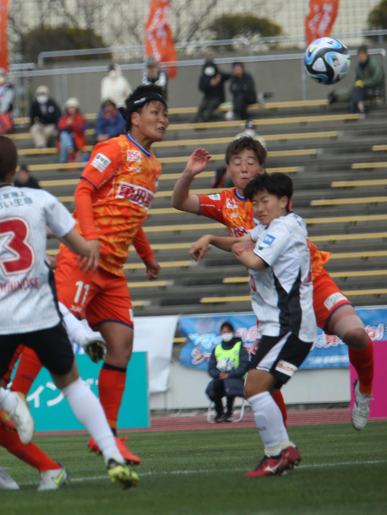 1－2の後半34分に右CKを道上が頭にあわせて2－2に追いつく