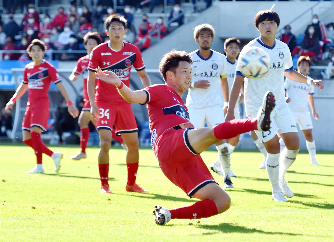 いわきFW有田稜（2022年11月6日撮影）