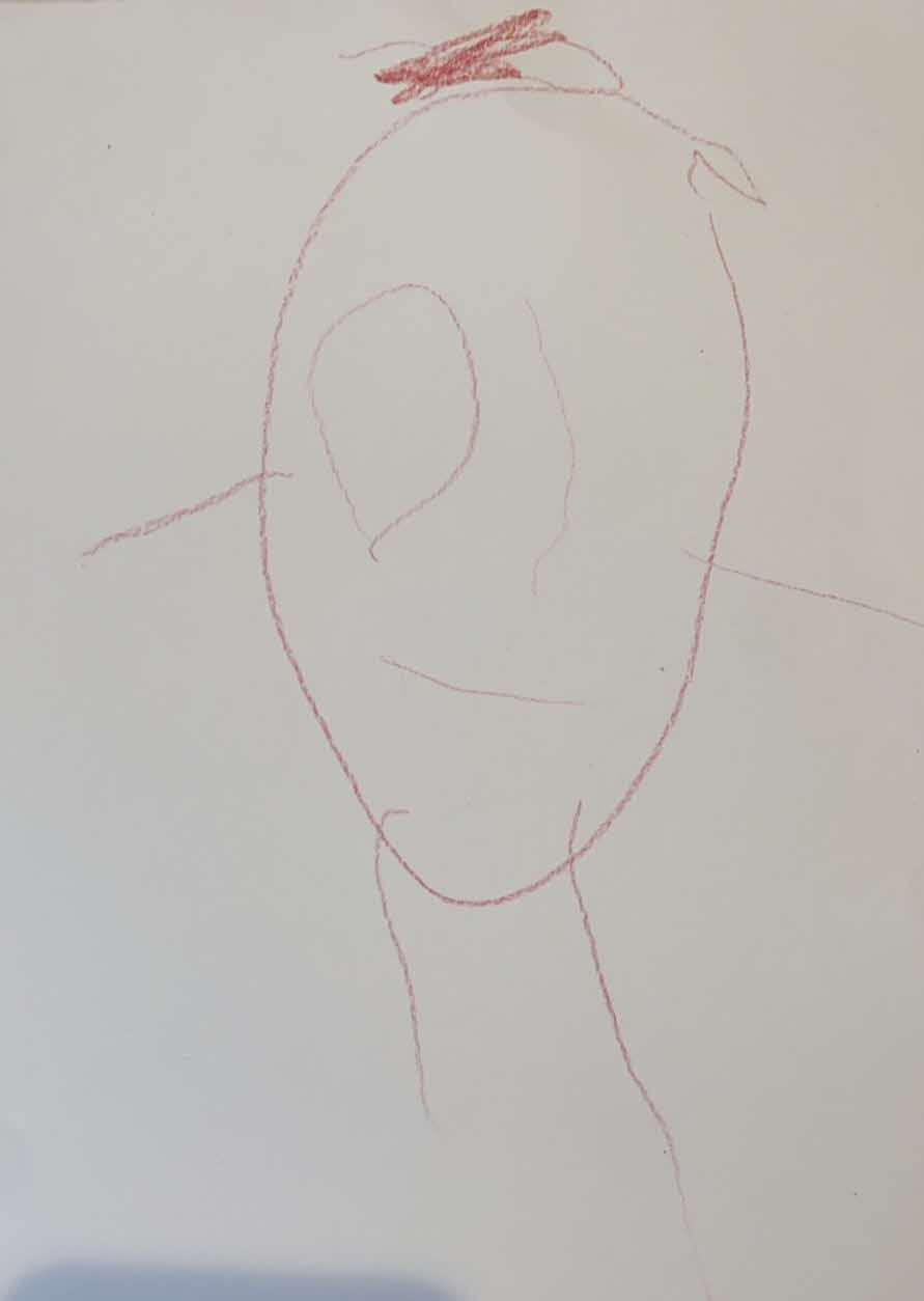 東京DF徳元の長男・泰悠くんが描いた徳元の似顔絵