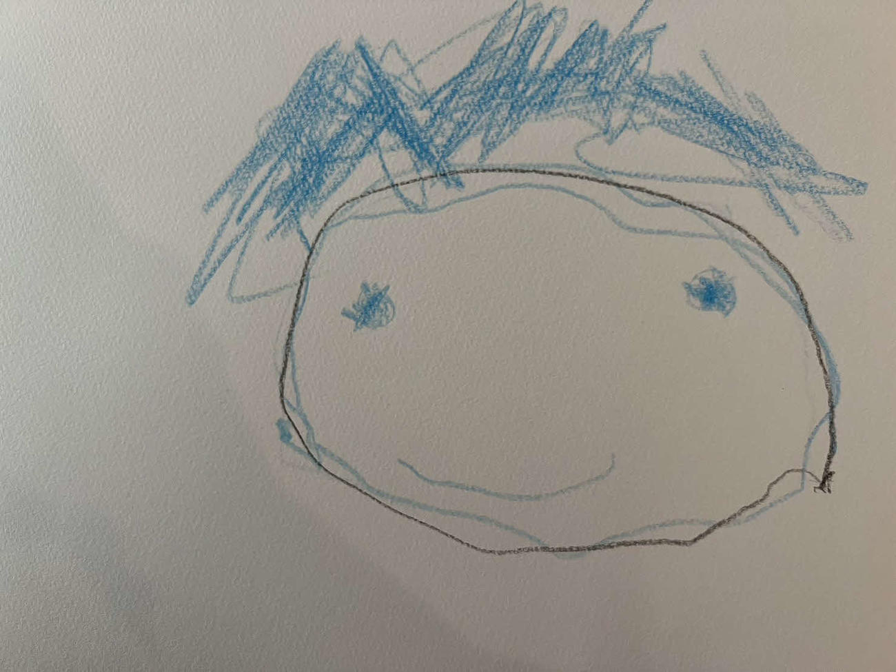 横浜DF松原の長男が描いた松原の似顔絵