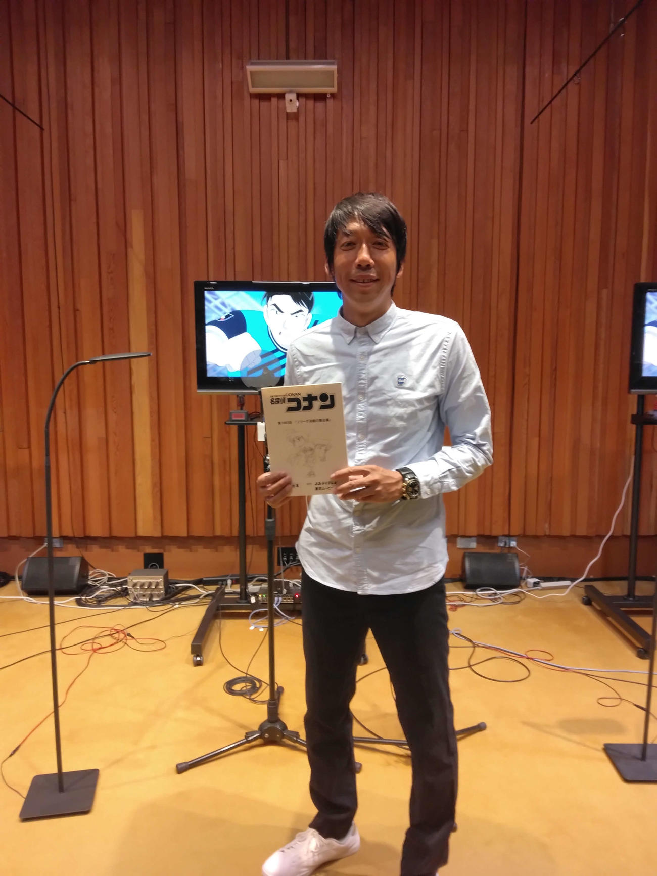 アニメ「名探偵コナン」でMF大島（画面）の声を演じた中村憲剛氏