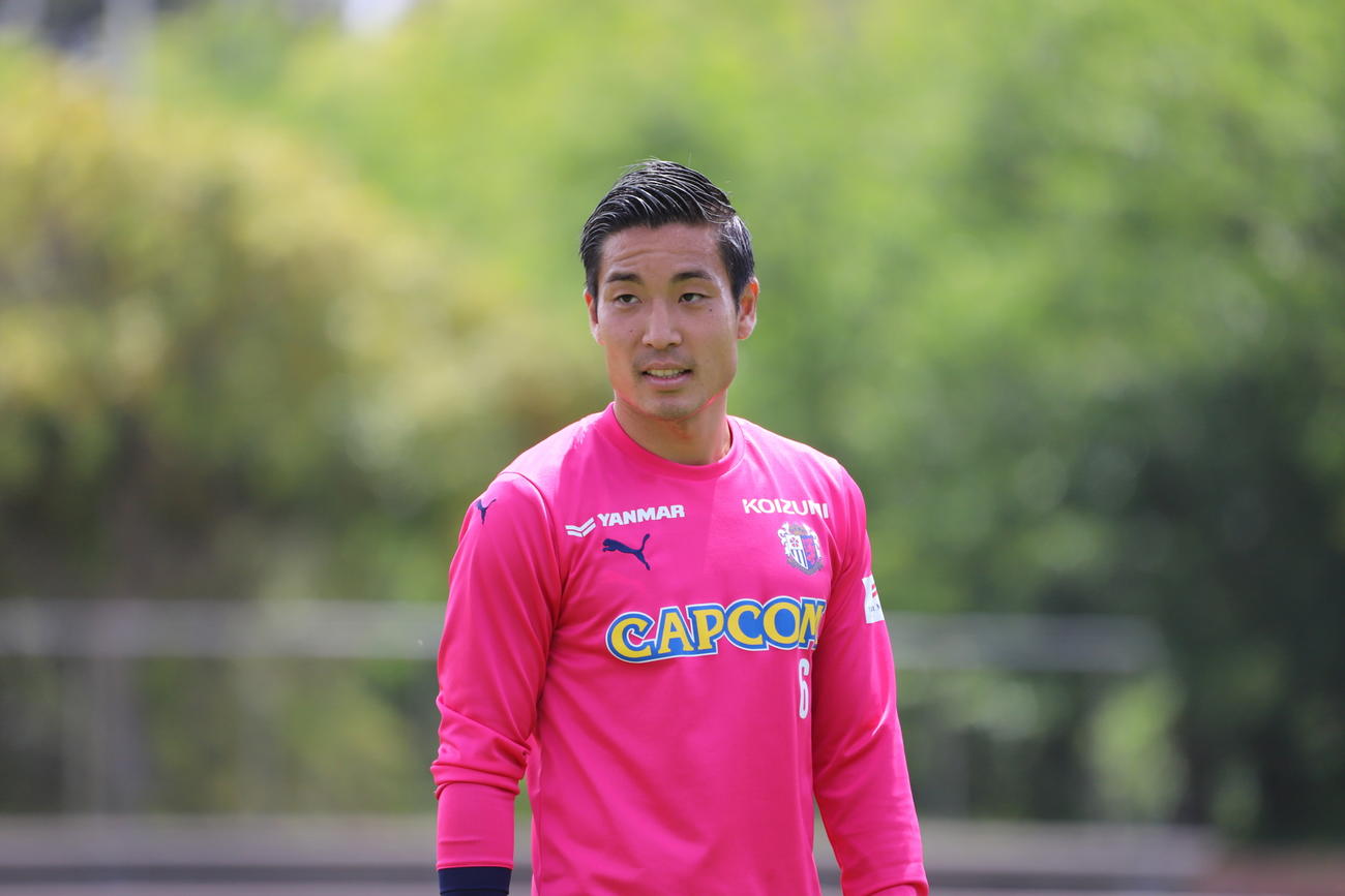 鹿島戦に向けて調整するC大阪山中（C）CEREZO OSAKA