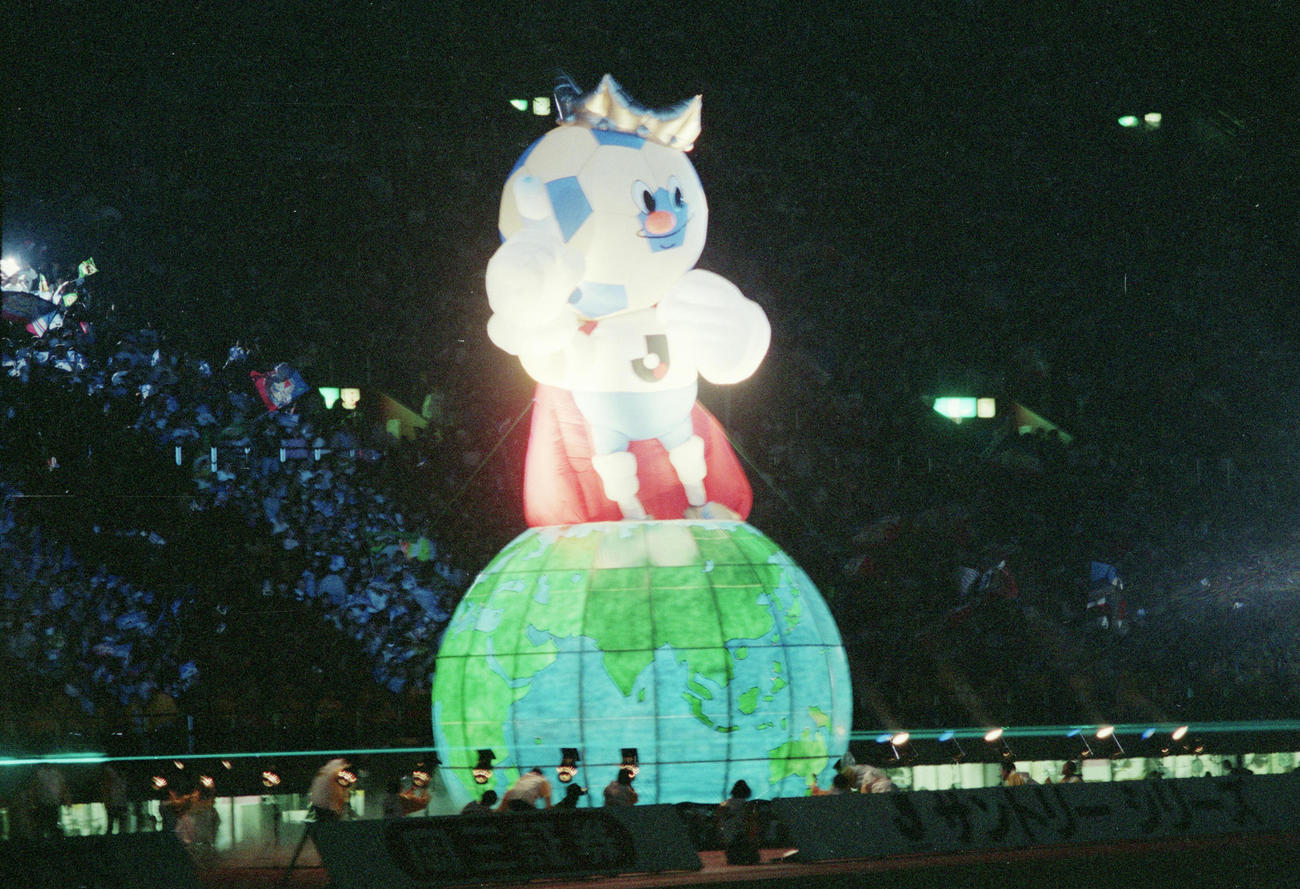 93年5月、V川崎－横浜M戦で始まったJリーグ開幕セレモニー