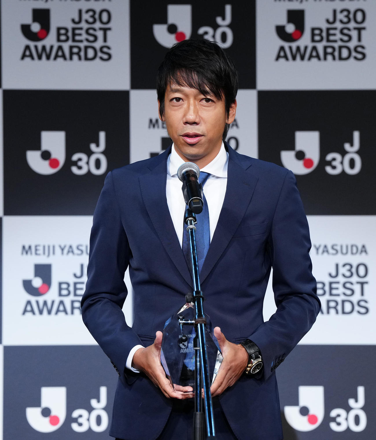 Jリーグ30周年記念イベント「明治安田J30ベストアウォーズ」でベストイレブンに選ばれた中村憲剛氏（撮影・江口和貴）
