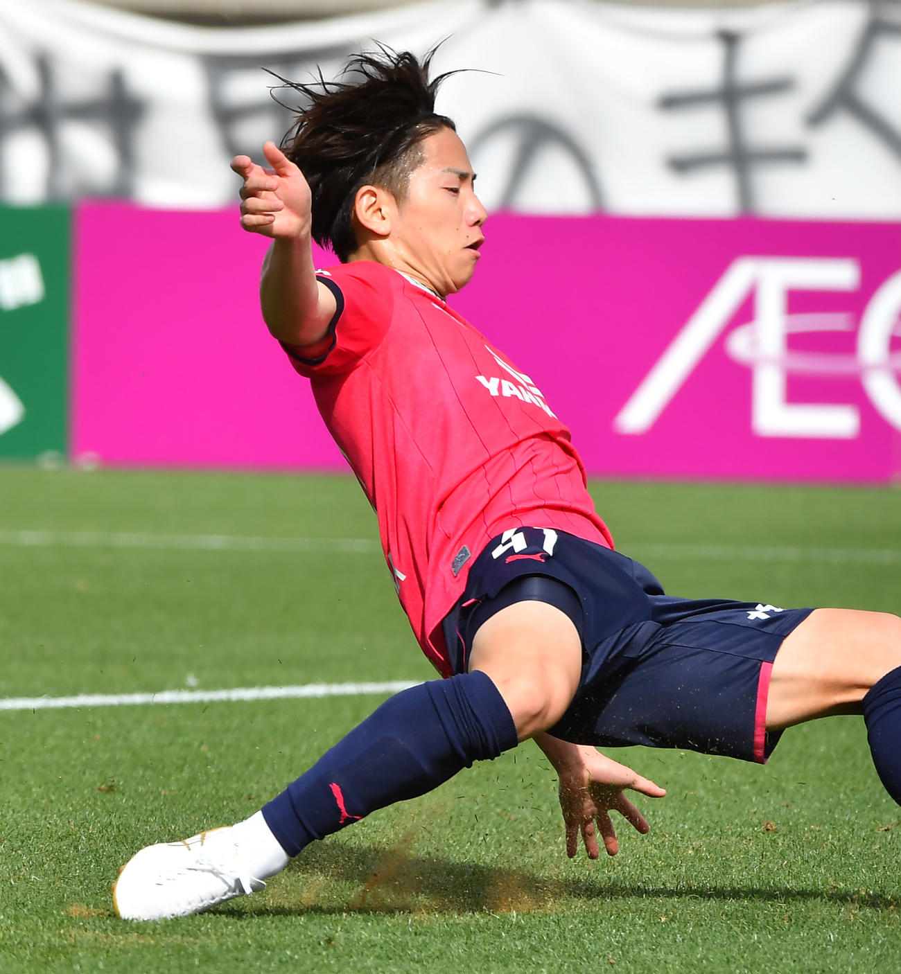C大阪対横浜FC　後半、追加点を決めるC大阪中原（撮影・清水貴仁）