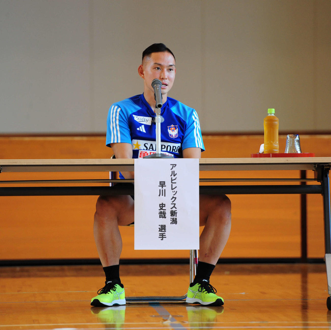 鳥屋野小で「がん教育講話」を行う早川