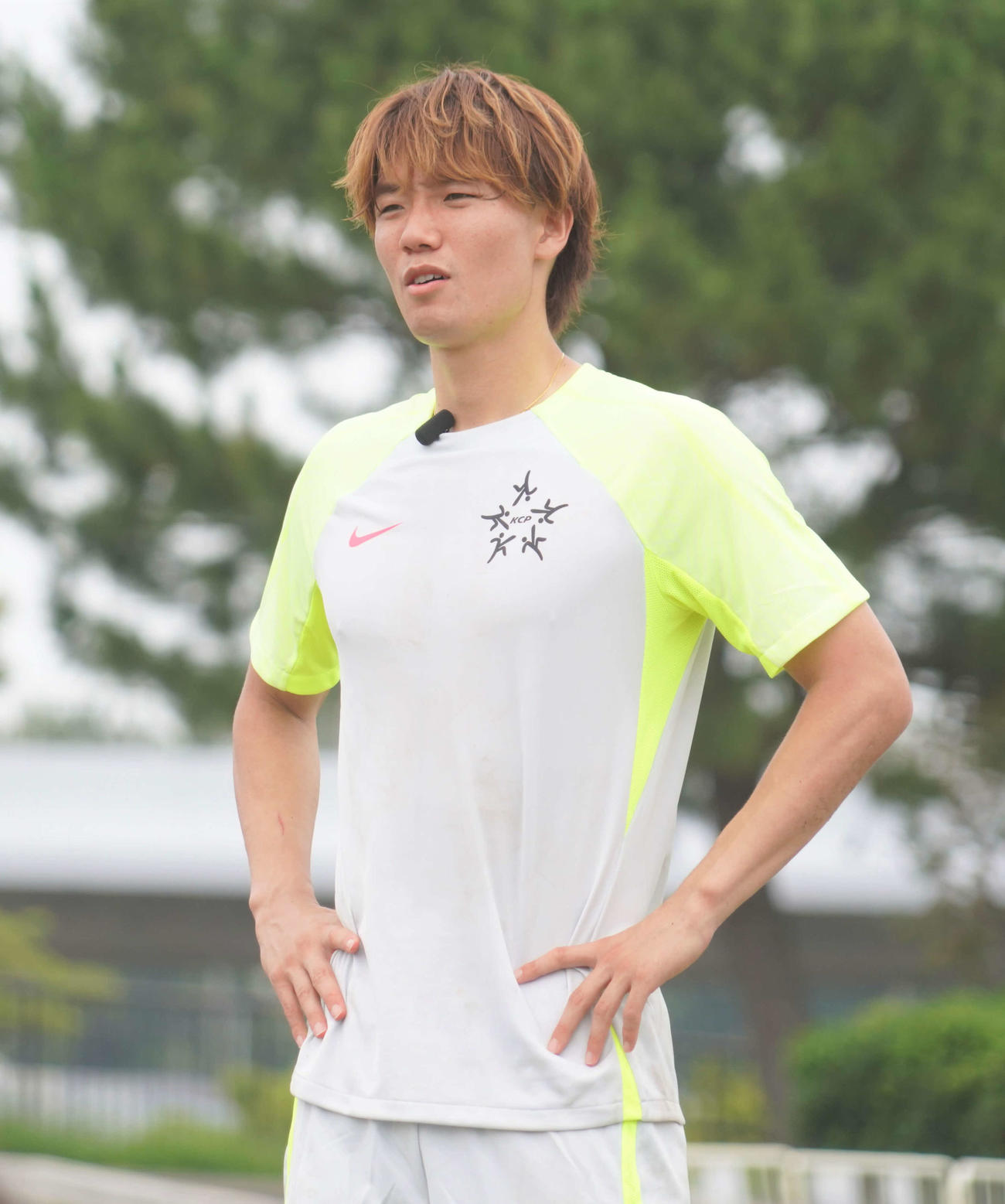 サッカーイベントを開催した板倉滉（撮影・佐藤成）