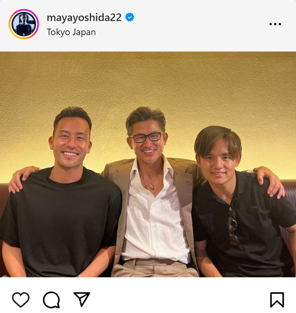 吉田麻也のインスタグラムから