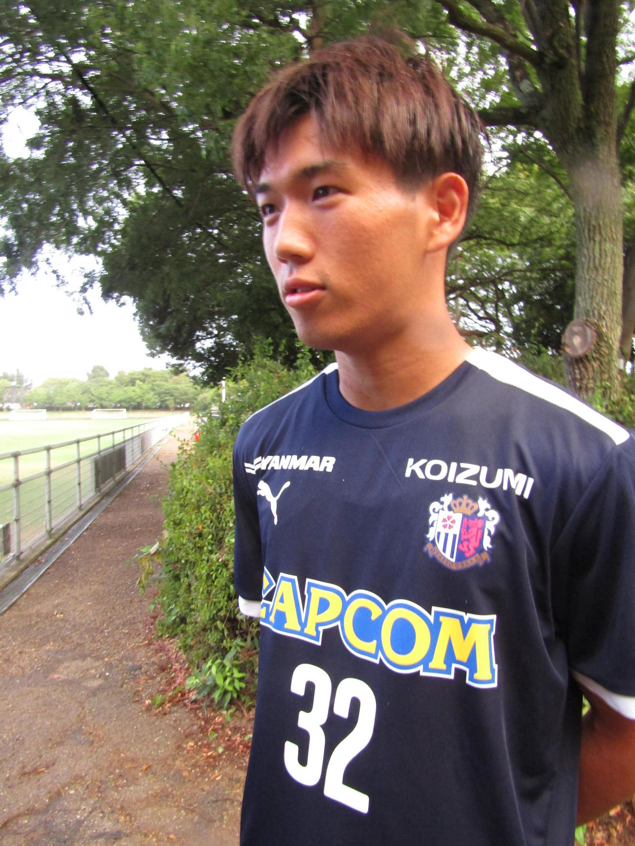 プロ初の対外試合に出場したC大阪木下慎之輔