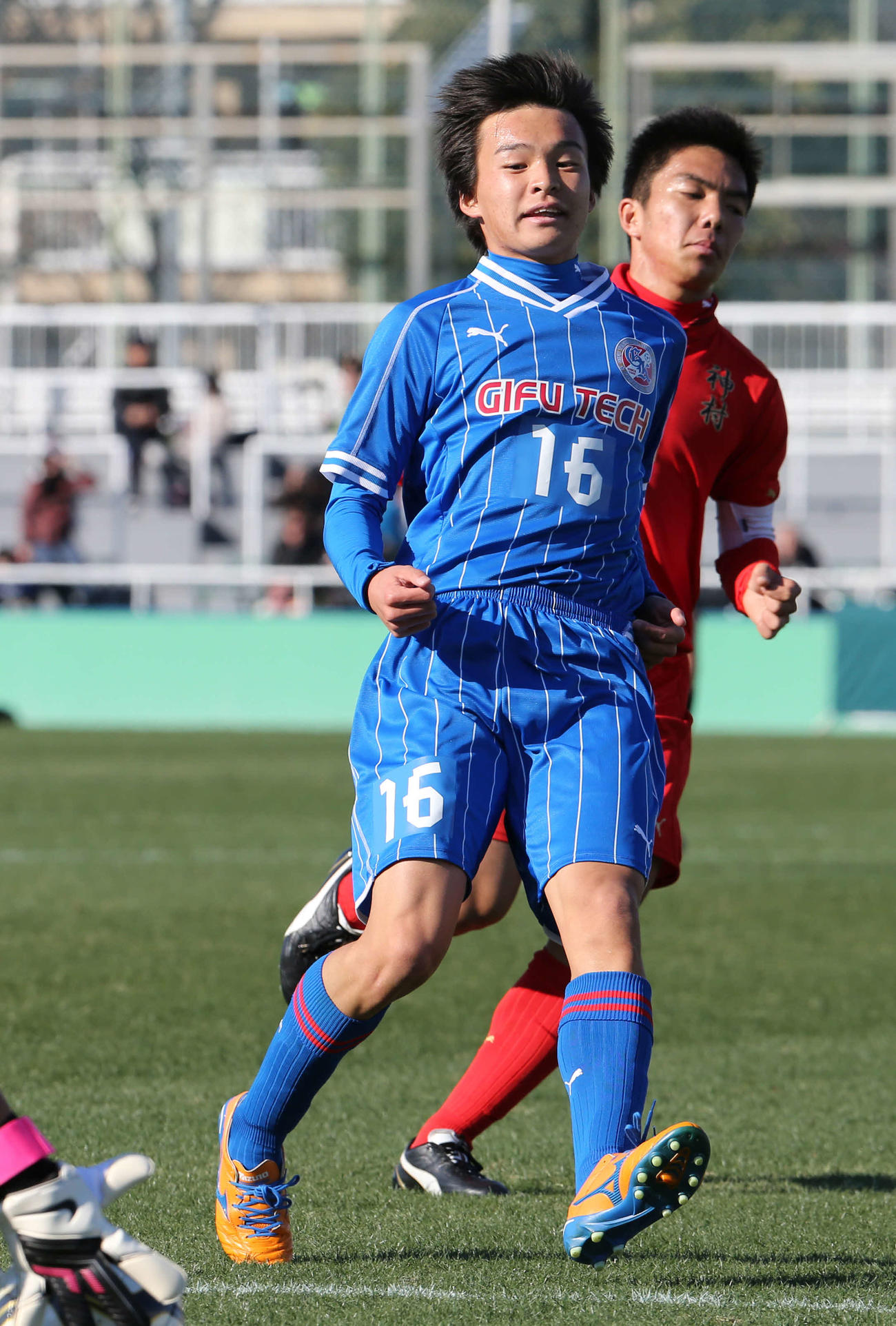 岐阜工で全国高校サッカー選手権に出場した立花稜也（2013年12月撮影）