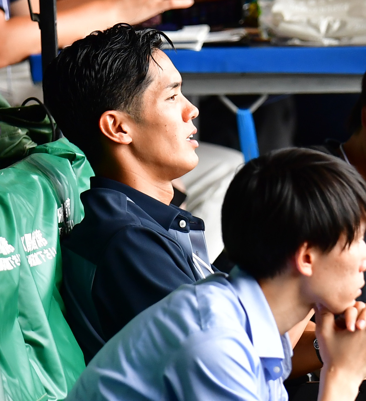 慶応対仙台育英　甲子園に慶応の応援に駆けつけた神戸の武藤