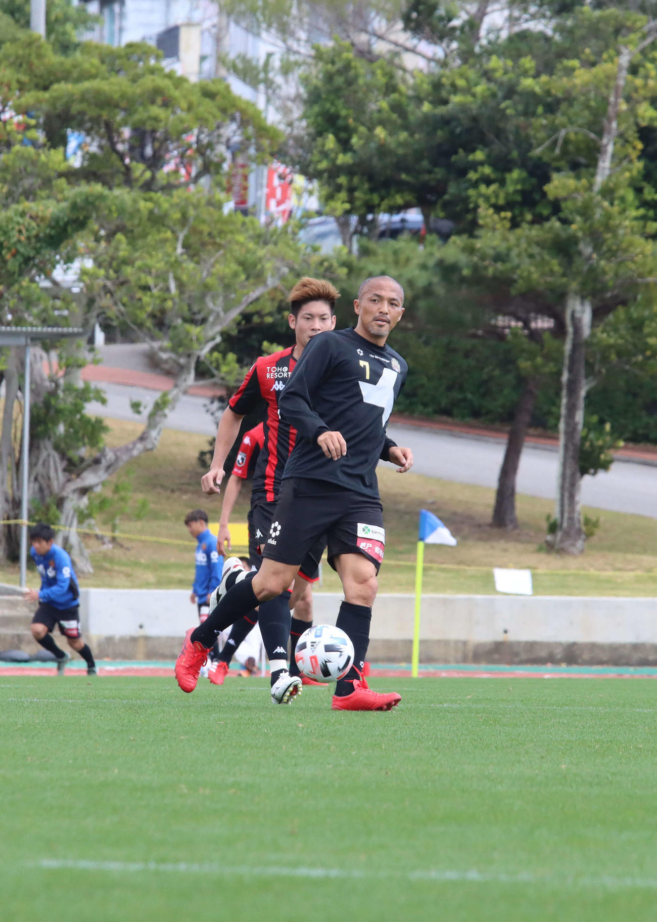 古巣札幌との練習試合に臨んだFC琉球MF小野（撮影・保坂果那）