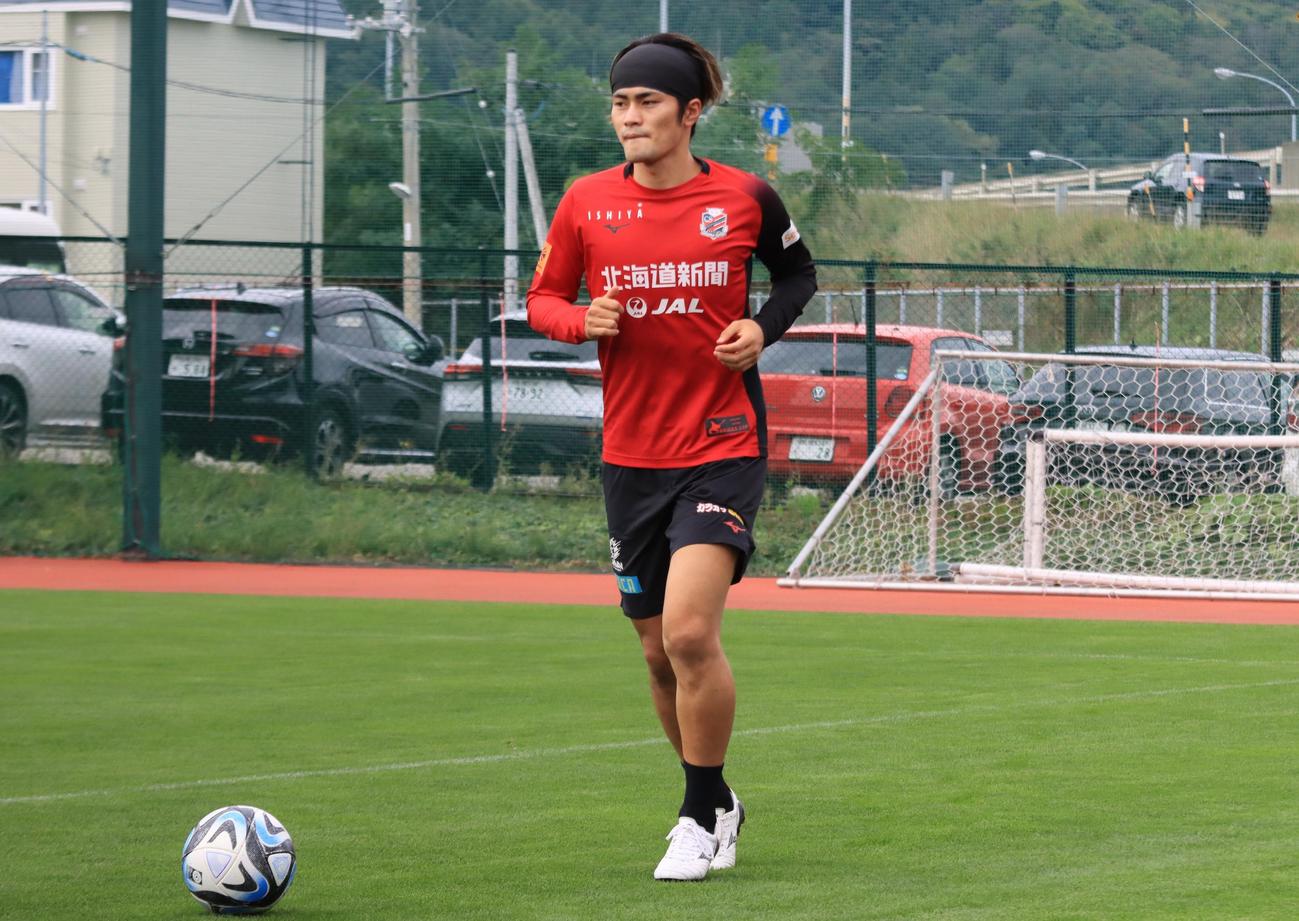アジア大会を終え、チームに合流した札幌馬場（撮影・保坂果那）