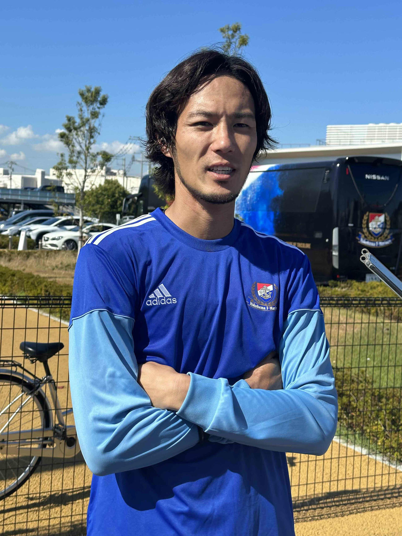 取材に対応する横浜杉本