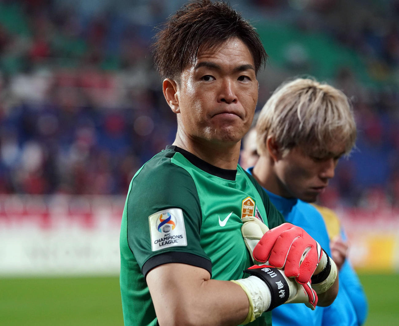 浦和対浦項　2－0で浦項に敗れ悔しそうな表情を見せる浦和GK西川（撮影・たえ見朱実）