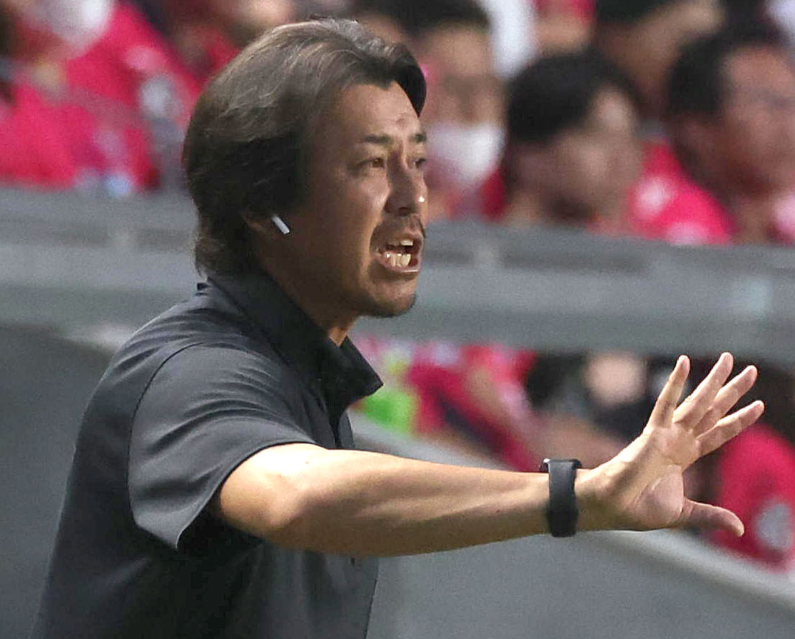 大宮・原崎政人監督（2023年7月12日撮影）