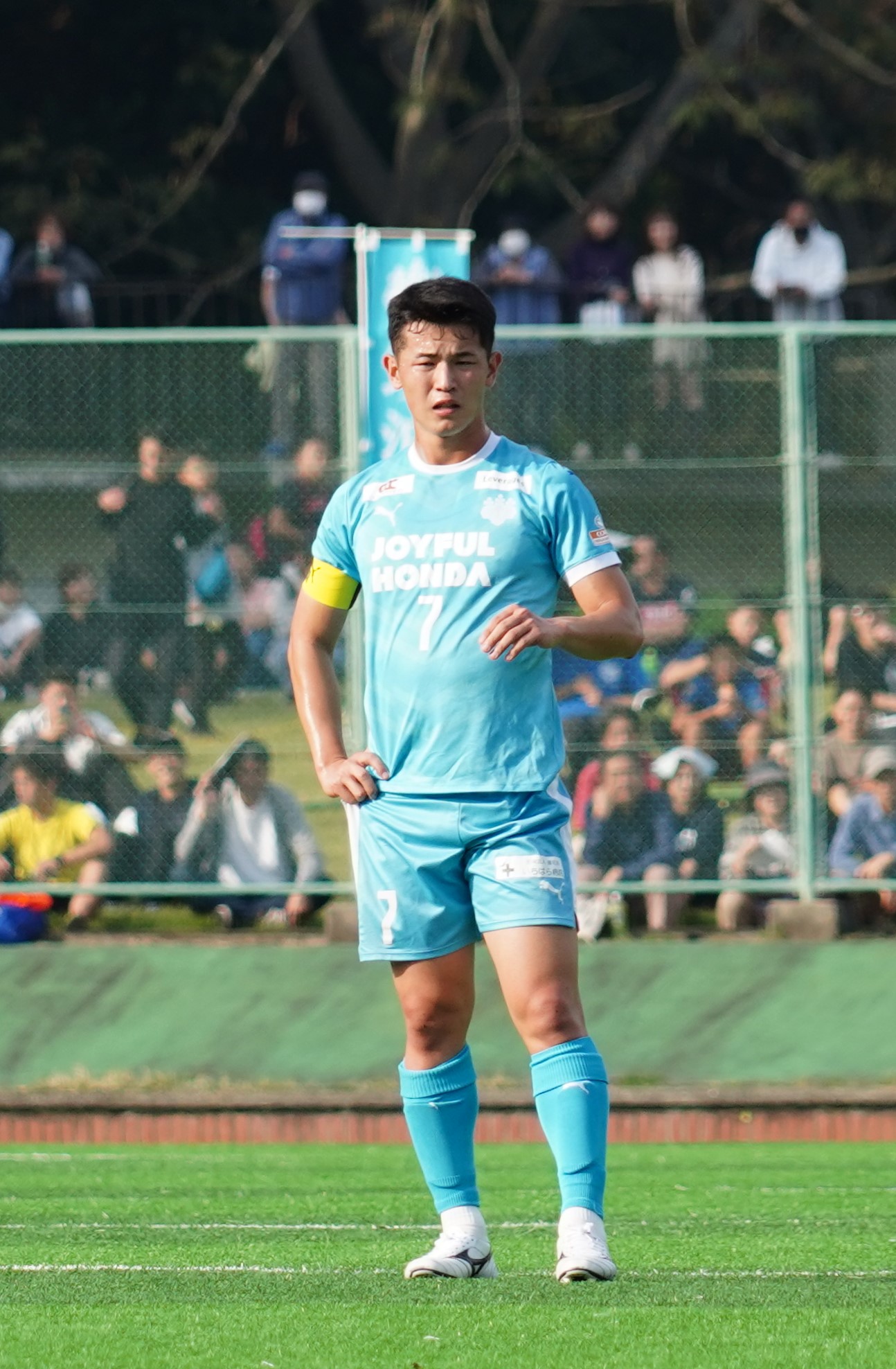 第97回関東大学サッカーリーグ戦1部を制した筑波大の山内翔主将（撮影・佐藤成）