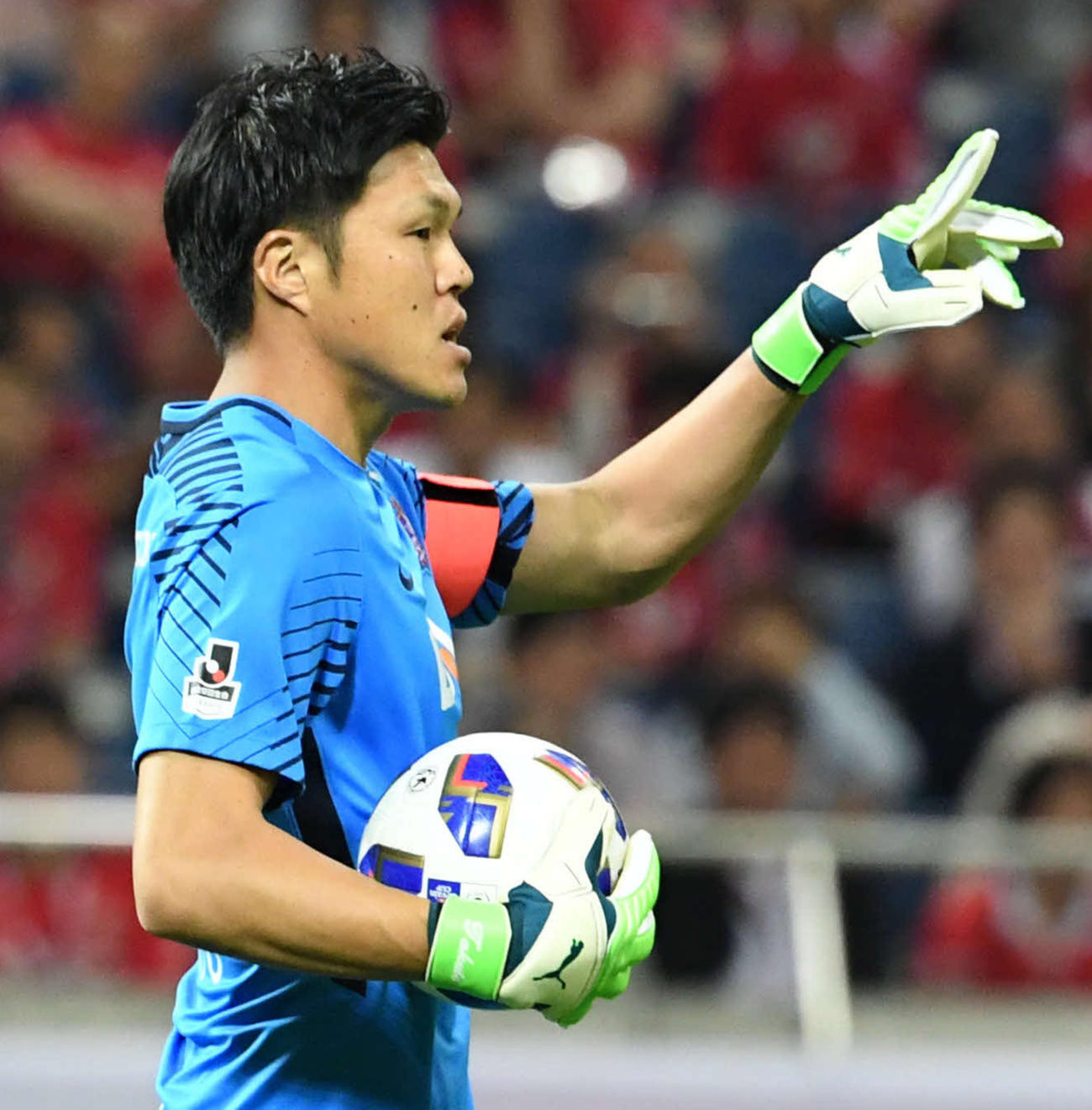 広島GK林卓人（2018年5月16日撮影）