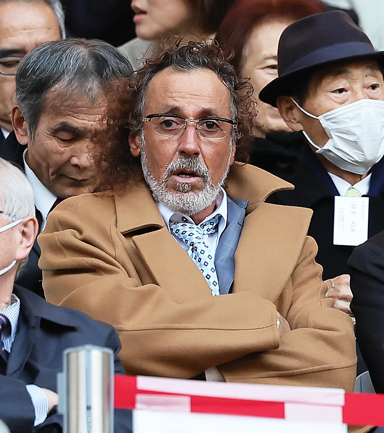 川淵氏の文化勲章受章を祝う会に出席したラモス氏（撮影・足立雅史）
