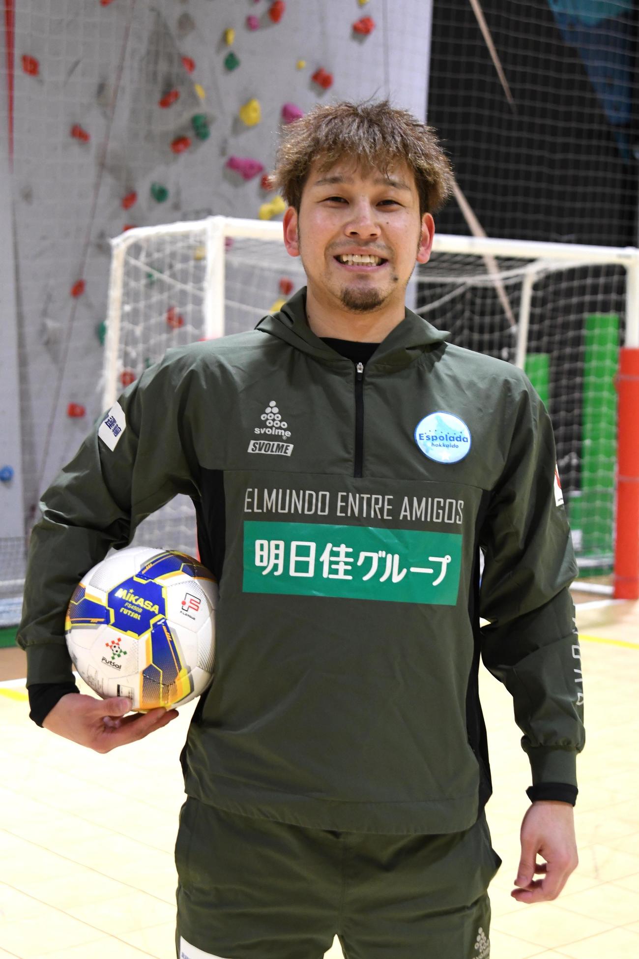 今季限りで現役引退するエスポラーダ北海道の室田（撮影・石井翔太）
