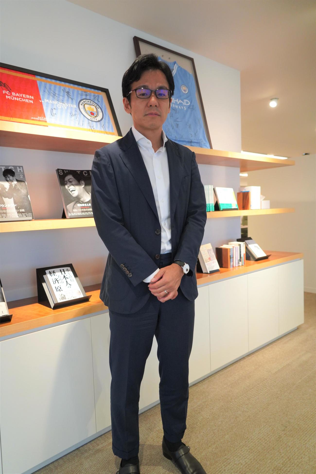 戦略コンサルティング会社「FIELD MANAGEMENT STRATEGY」社長でJリーグストラテジーダイレクターの中村健太郎氏（撮影・佐藤成）