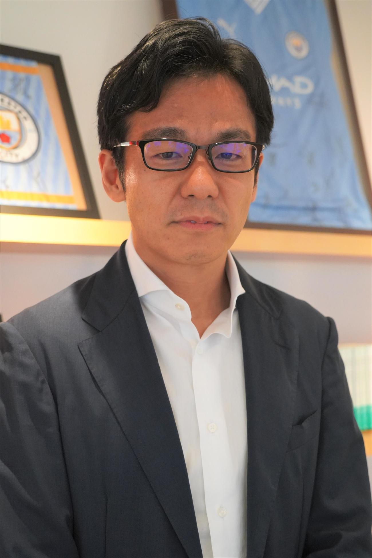戦略コンサルティング会社「FIELD MANAGEMENT STRATEGY」社長でJリーグストラテジーダイレクターの中村健太郎氏（撮影・佐藤成）