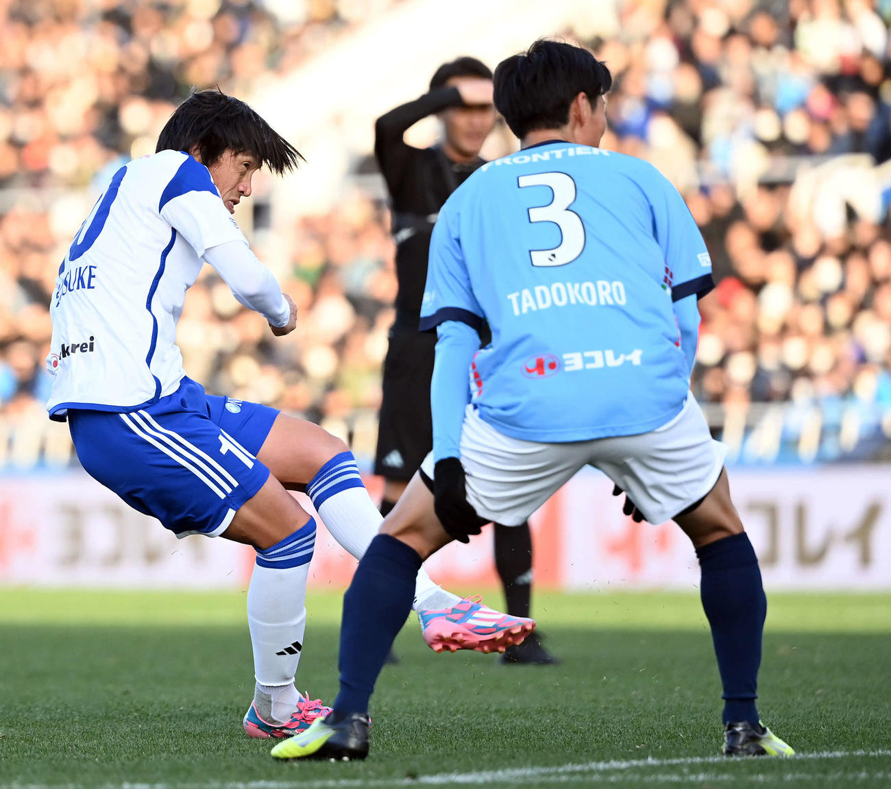 YOKOHAMA FC FRIENDS対J－DREAMS　後半、ゴールを決めダブルハットトリックを達成したJ－DREAMS中村俊輔氏（撮影・たえ見朱実）