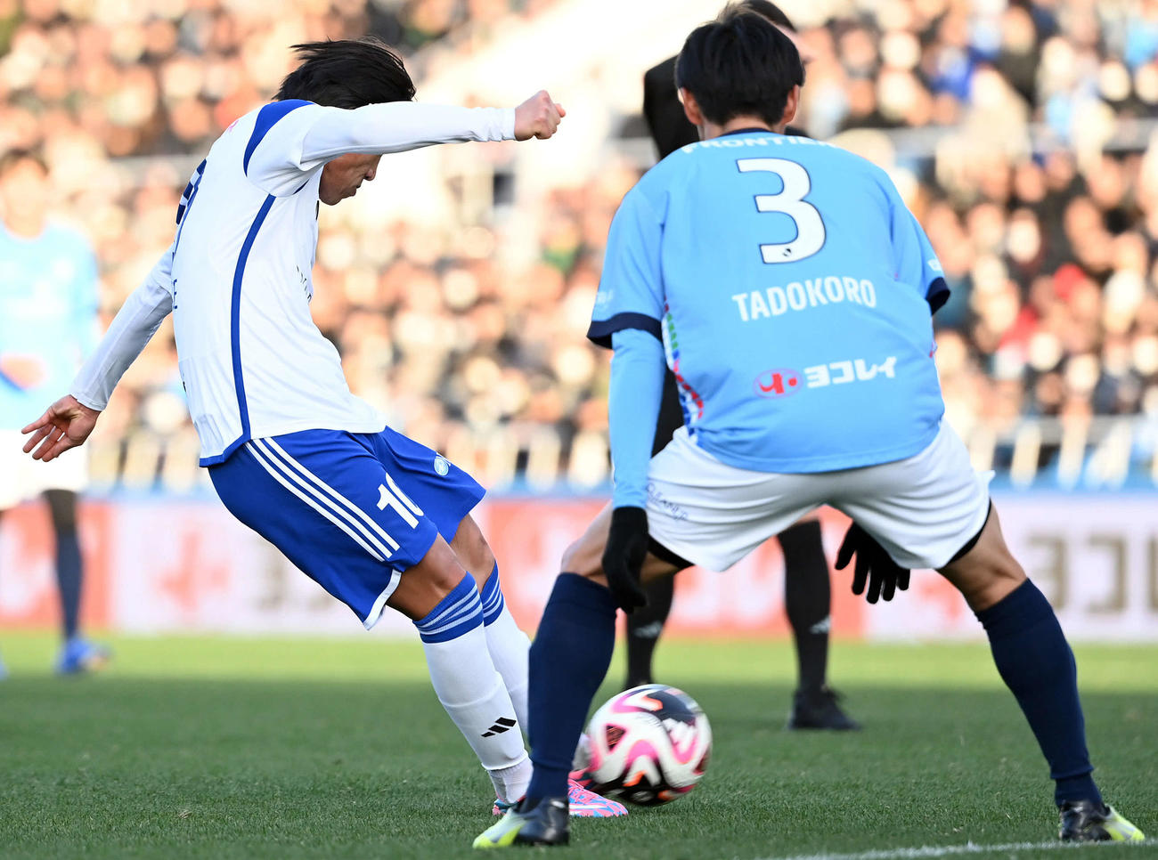 YOKOHAMA FC FRIENDS対J－DREAMS　後半、ゴールを決めダブルハットトリックを達成したJ－DREAMS中村俊輔氏（撮影・たえ見朱実）