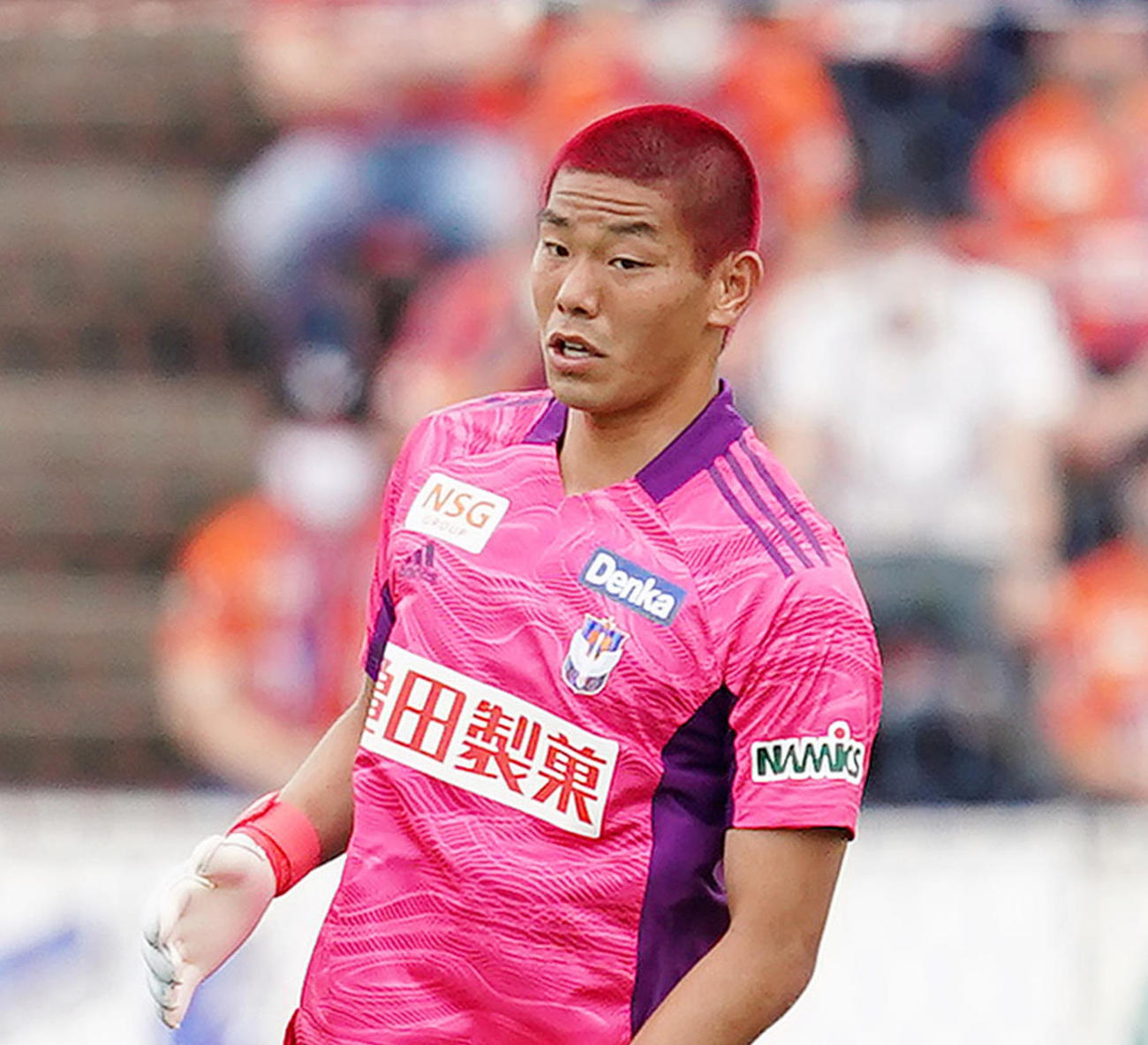 甲府戦に出場した新潟GK阿部航斗＝2021年6月5日