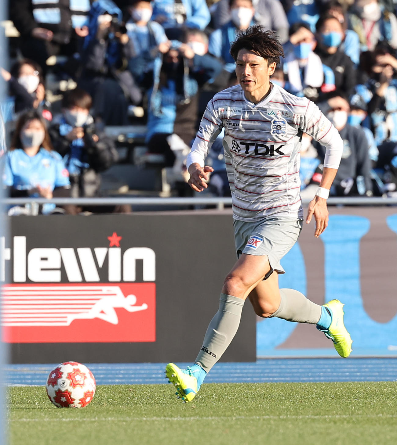 秋田DF加賀健一（2020年12月27日撮影）