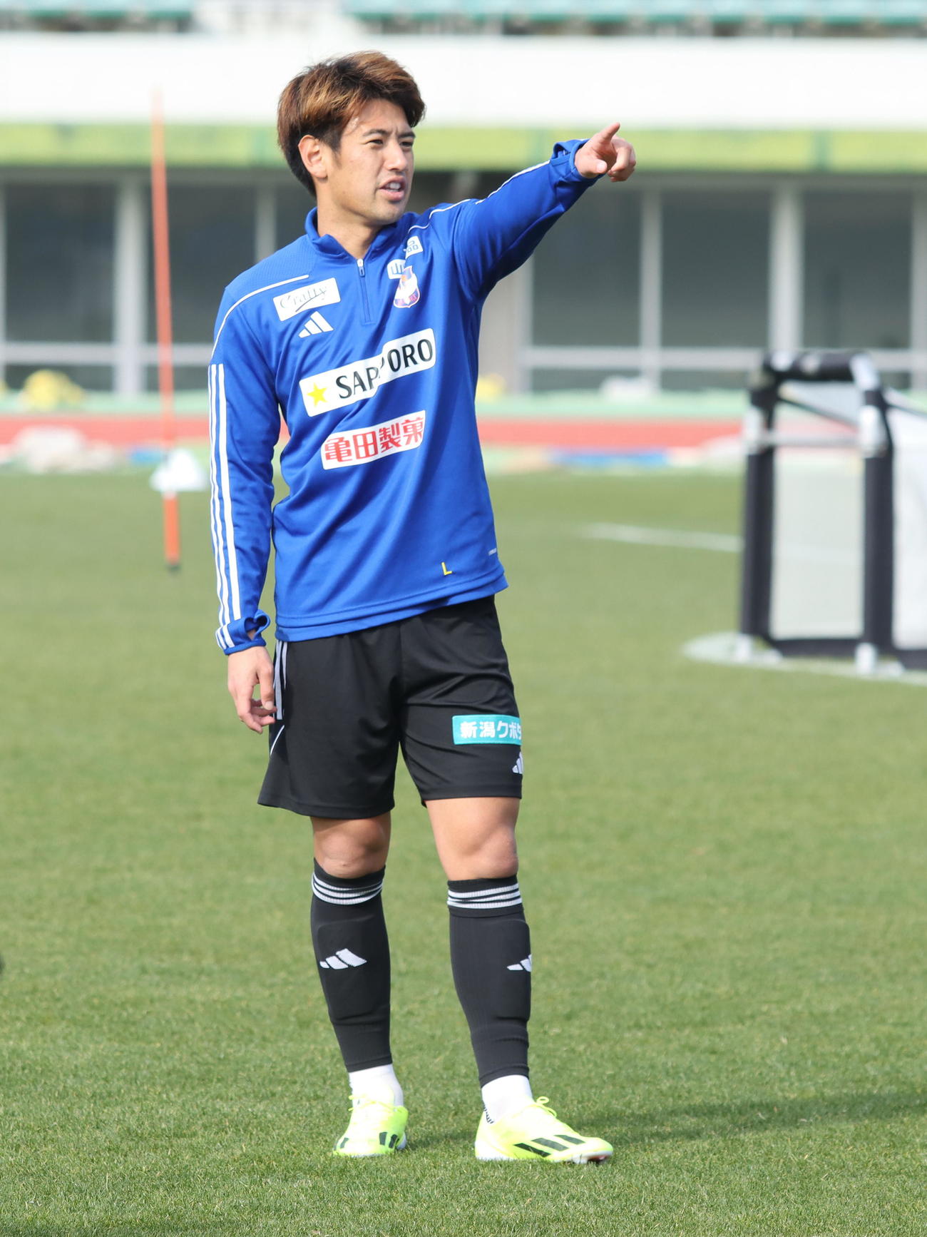 高知キャンプ中の松田（アルビレックス新潟提供）