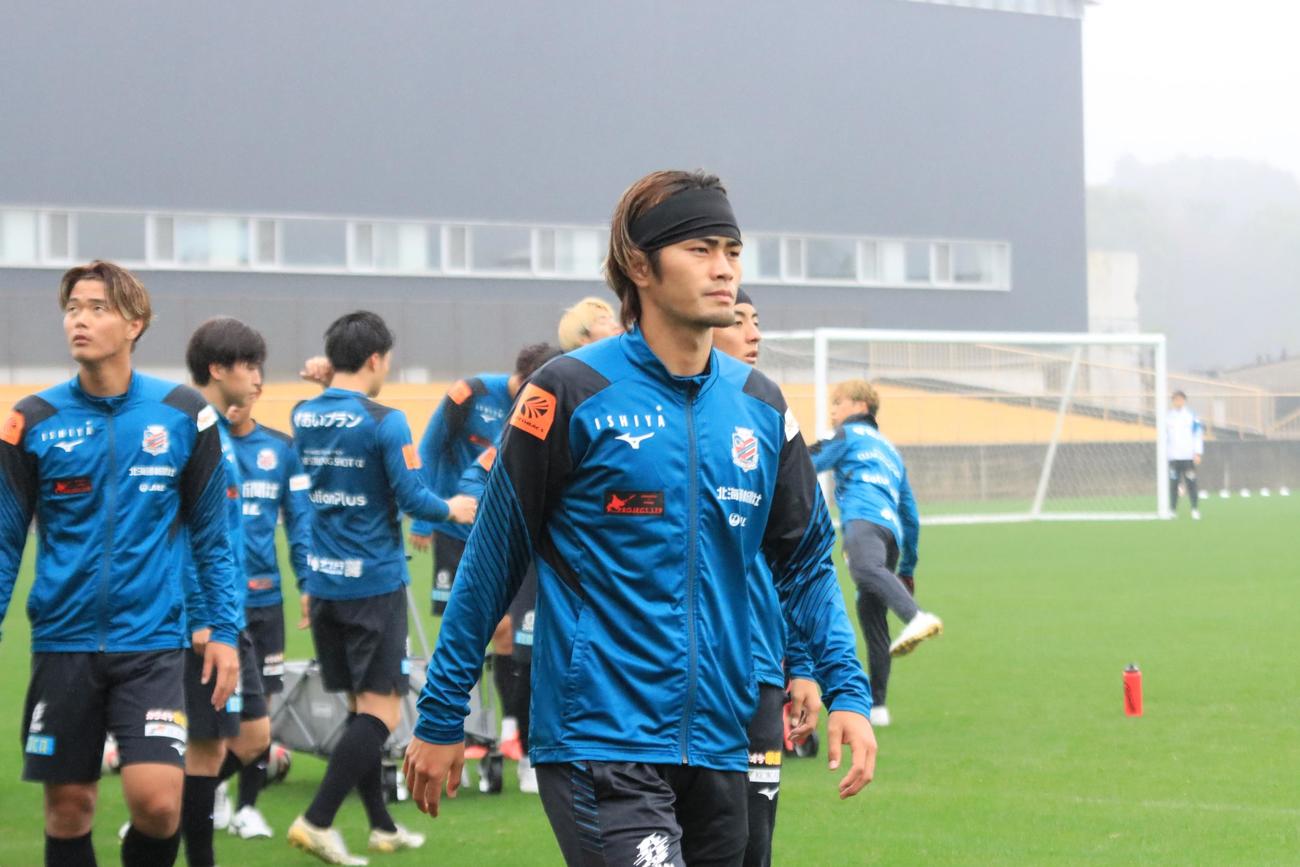 開幕戦2日前練習に参加した札幌馬場（撮影・保坂果那）