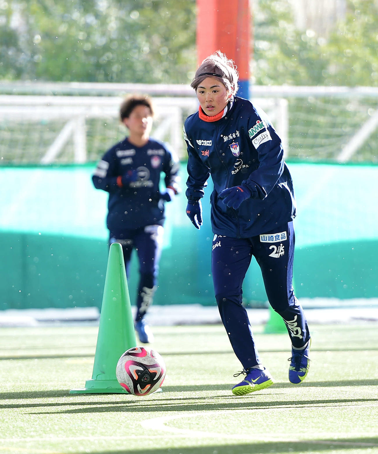 試合前日練習に臨んだ石田