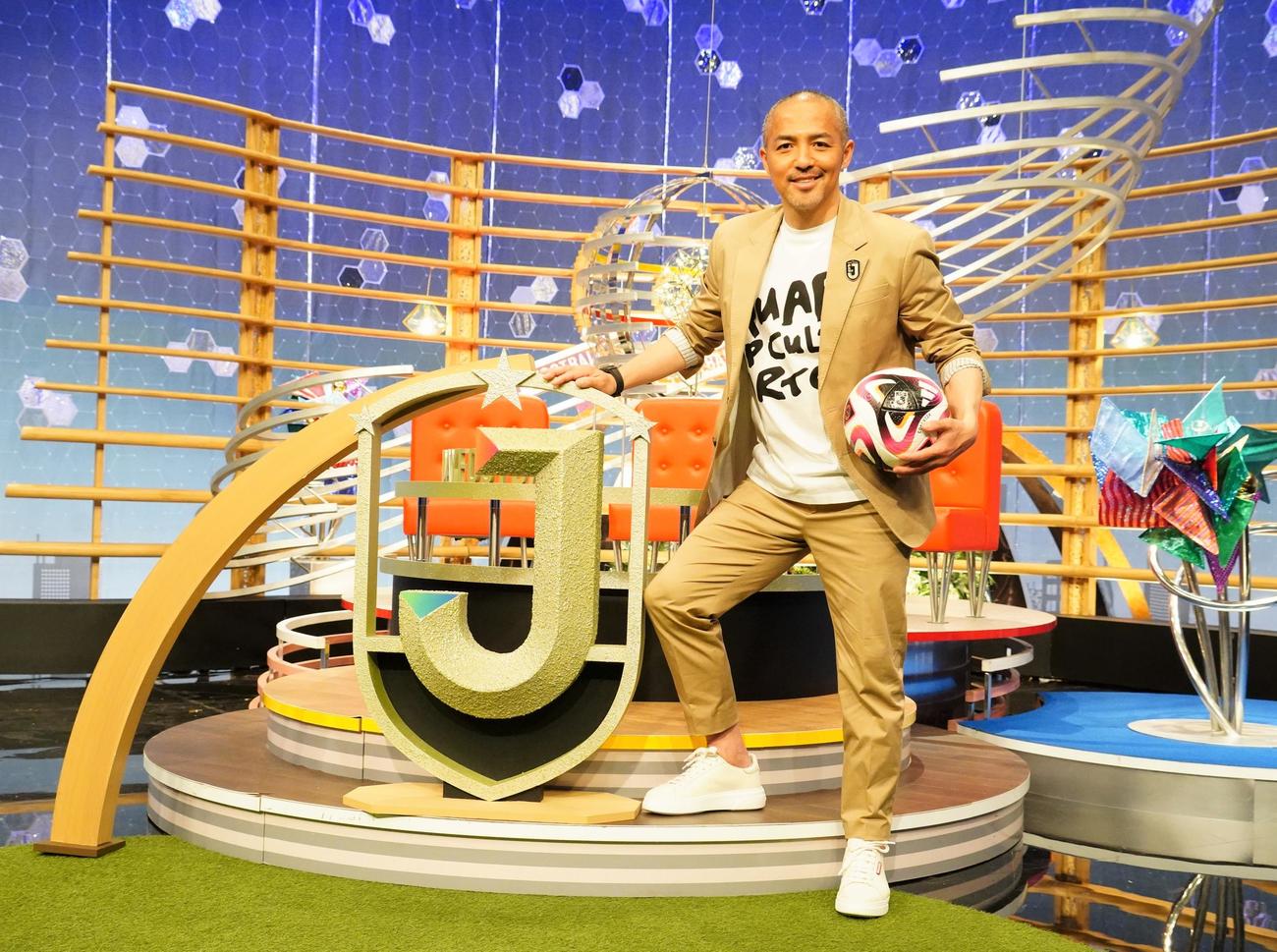 フジテレビ系サッカー番組「MONDAY FOOTBALLみんなのJ」の初回収録に参加した小野伸二氏（撮影・佐藤成）